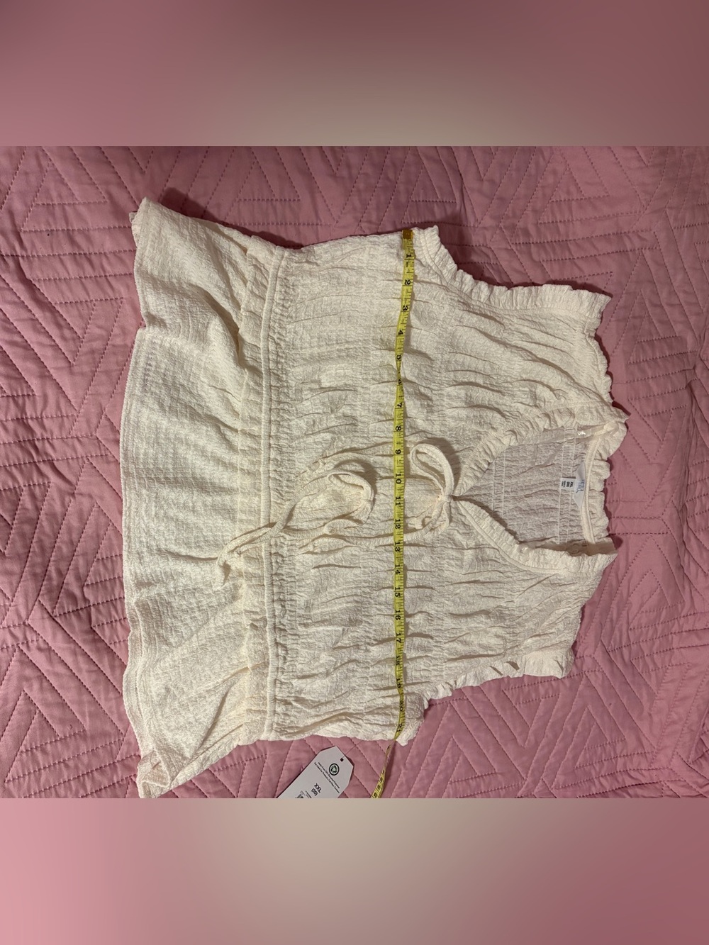 Time and Tru textured front tie top